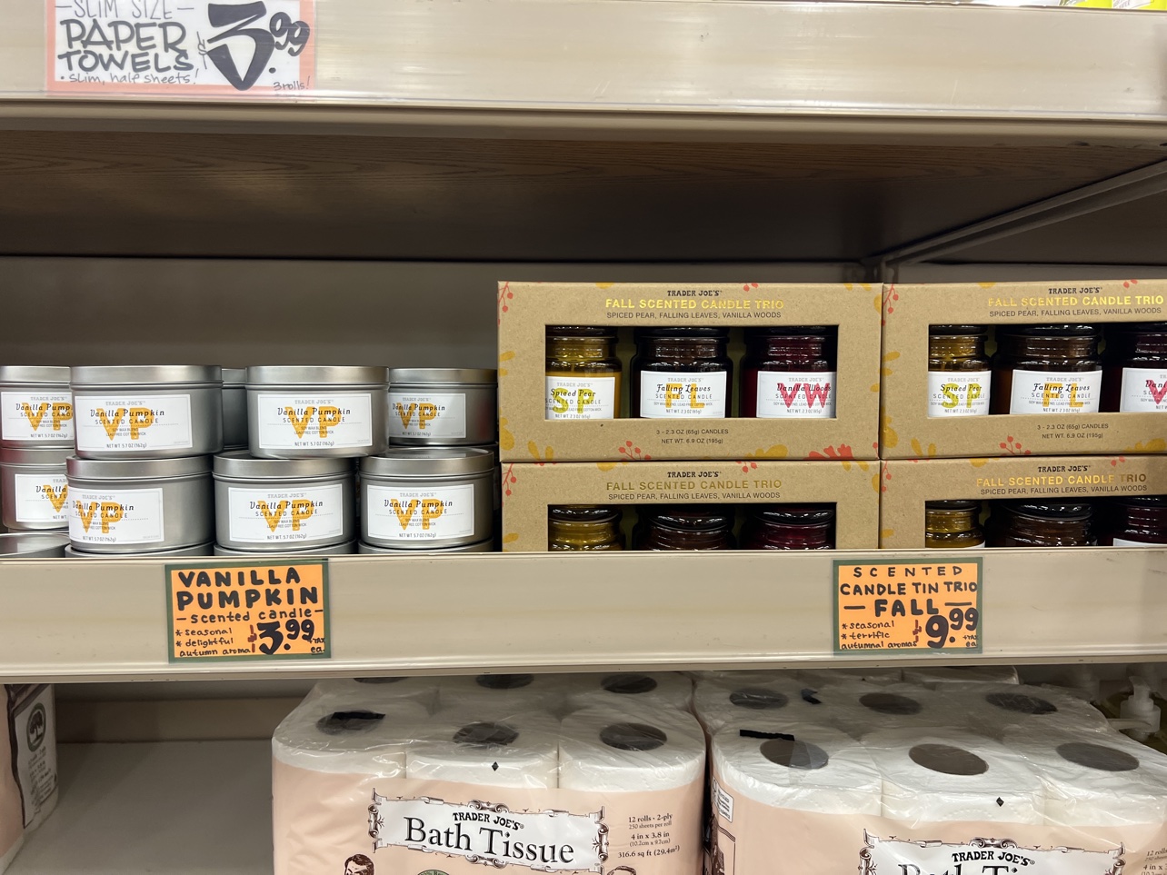 Trader Joe's 香草南瓜蠟燭